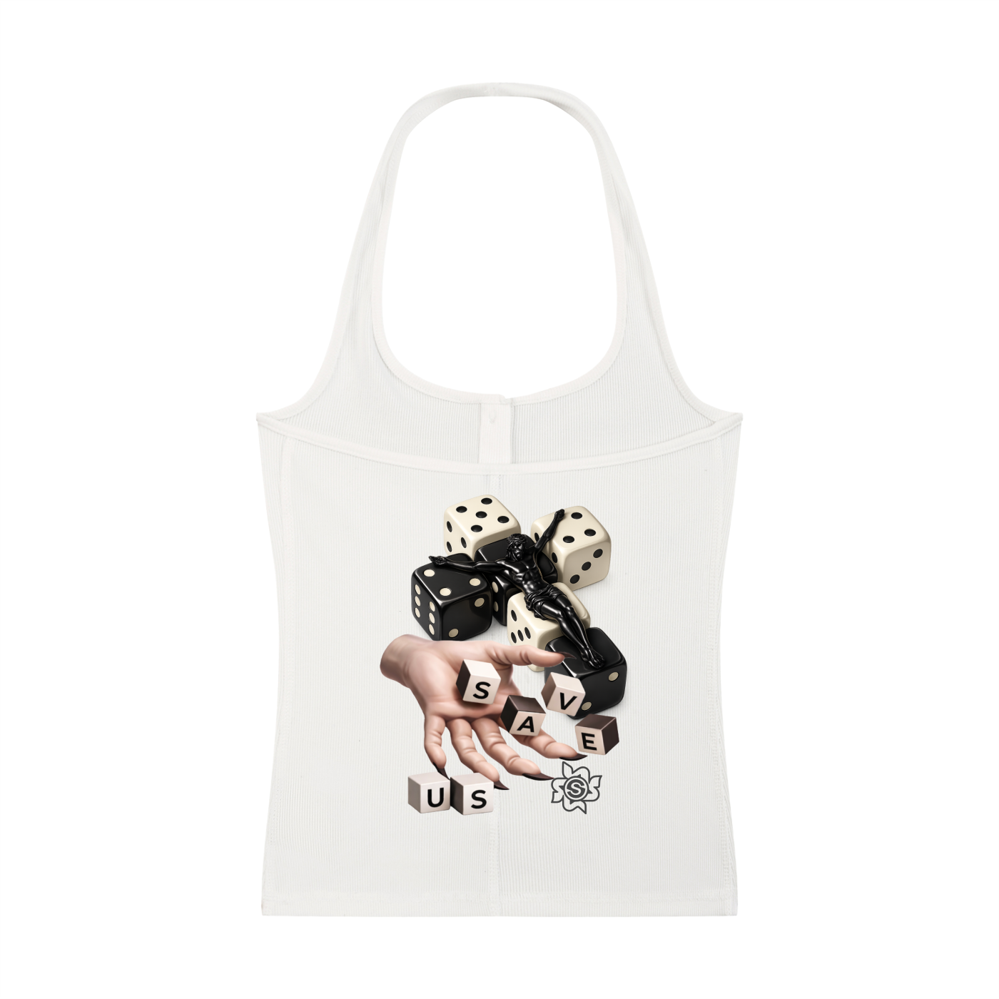 Save Us Ribbed Tank Top