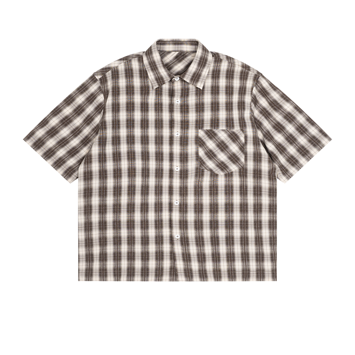 Crowned Oversized Boxy Plaid Shirt
