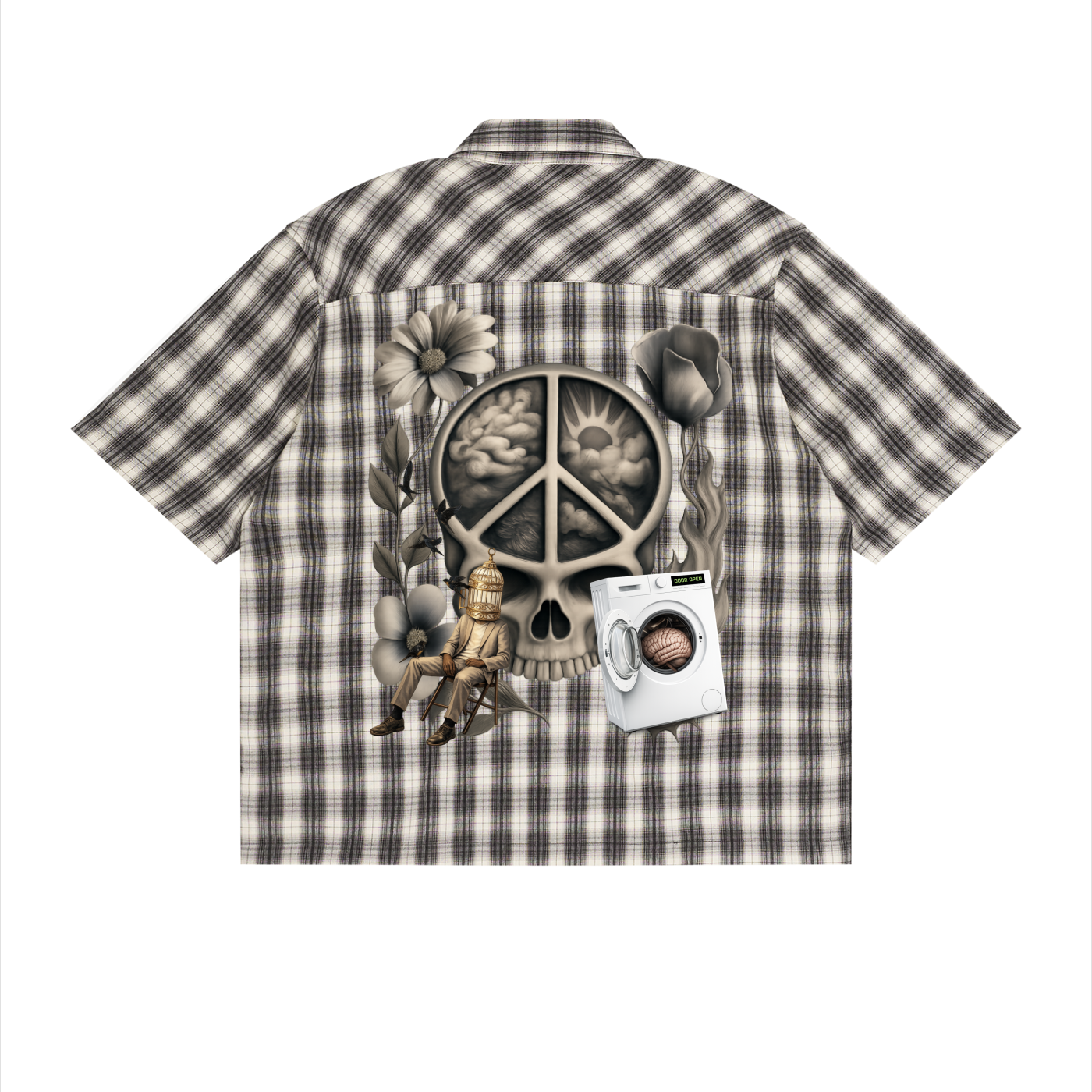 Unisex Boxy Plaid Short Sleeve Shirt