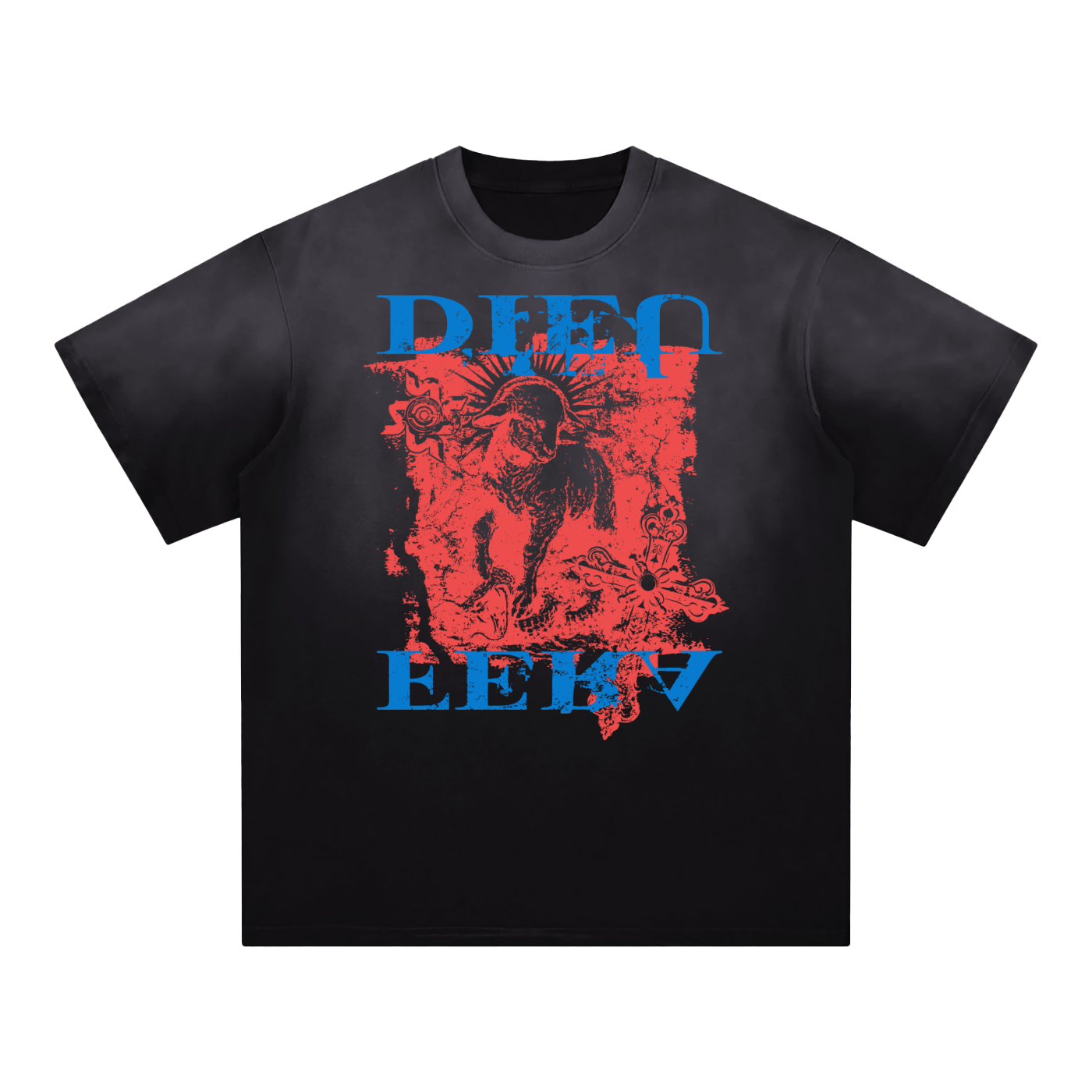 DIEU FERA (GOD WILL) Sunfaded Tee