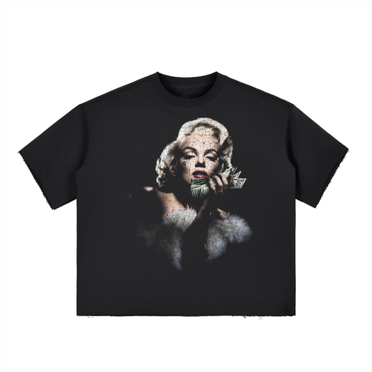 Marilyn Boxy Raw-Edge T-Shirt