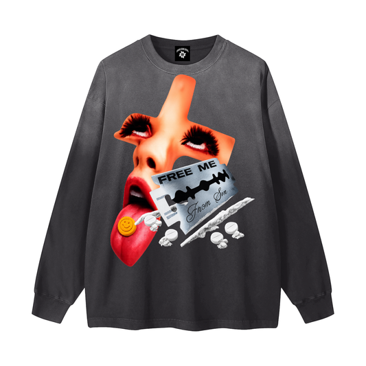 Free Me Oversized Long Sleeve T-Shirt