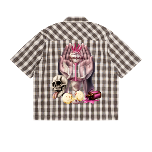Runneth Over Oversized Boxy Plaid Shirt
