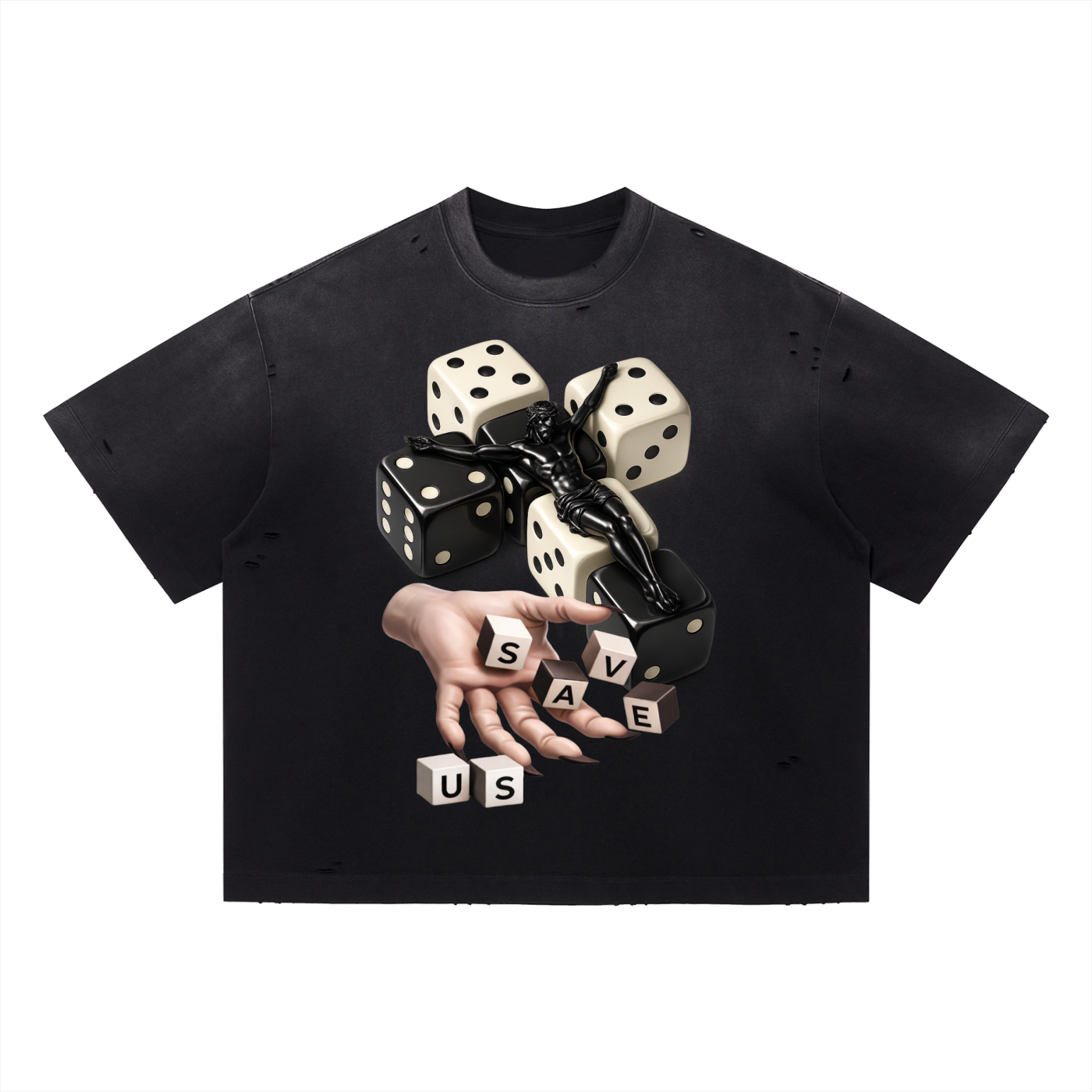 Save Us Distressed Boxy T-Shirt
