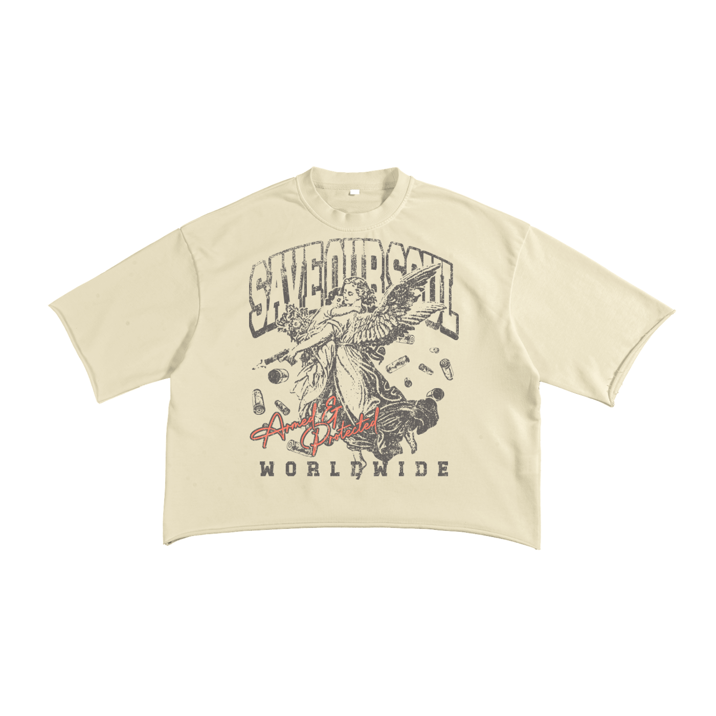 Armed & Protected Raw Edge T-shirt