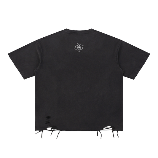 Sketch Raw-Hem T-Shirt