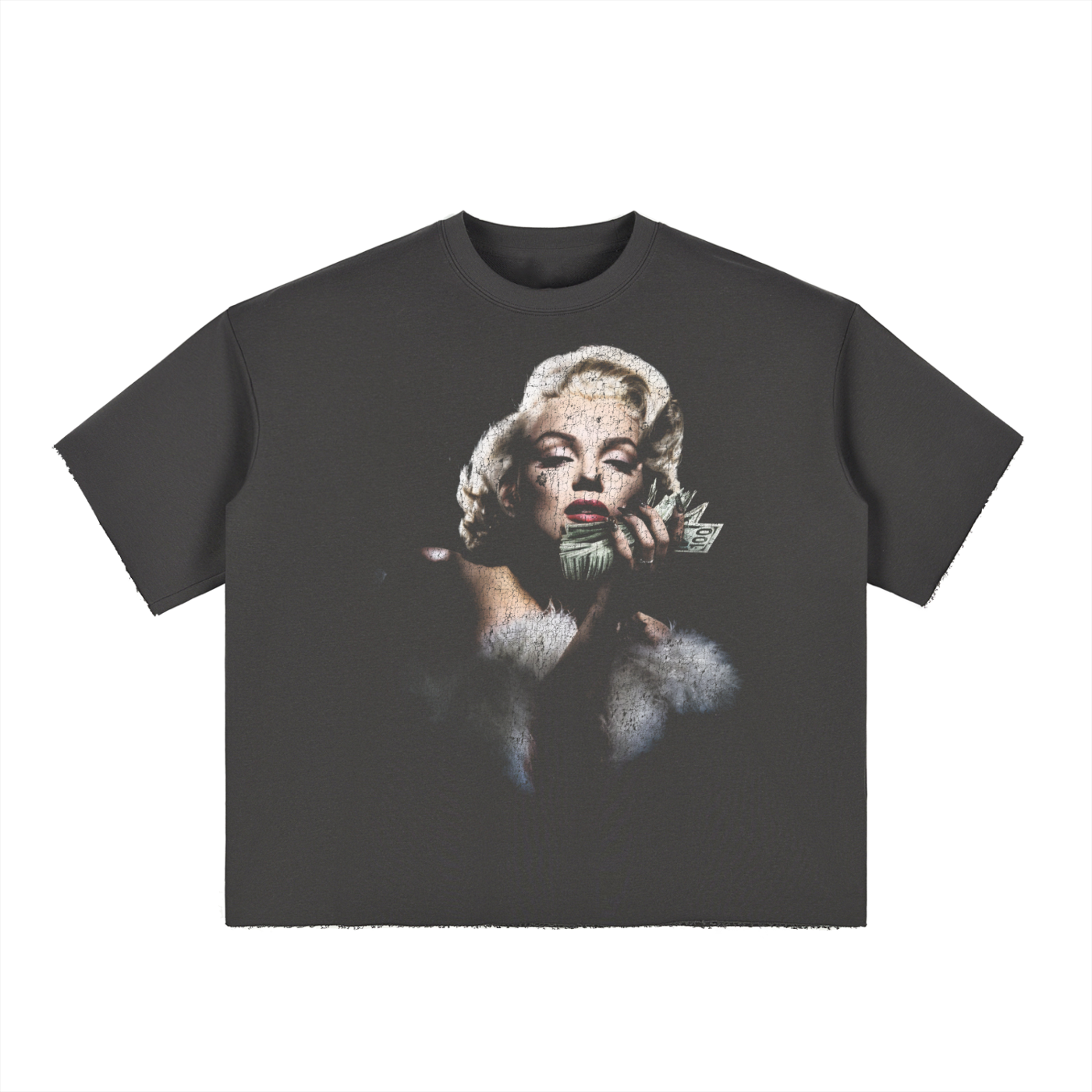 Marilyn Boxy Raw-Edge T-Shirt