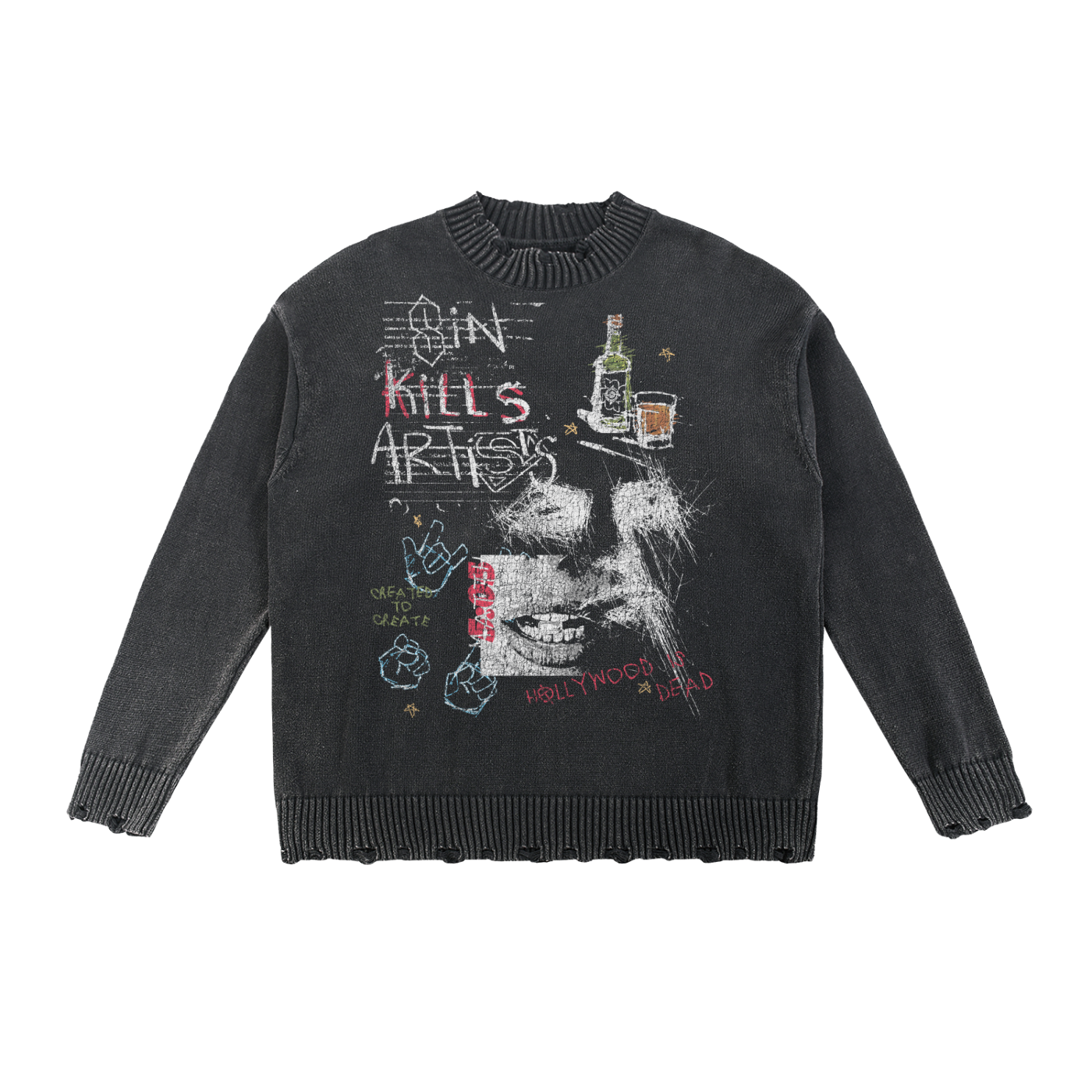 Sketch Hand-Frayed Sweater