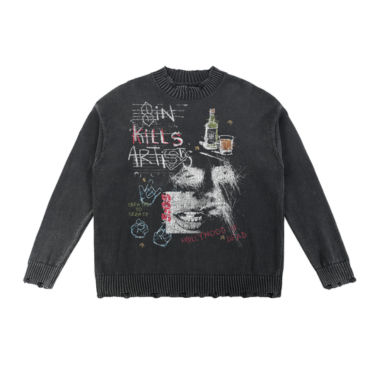 Sketch Hand-Frayed Sweater