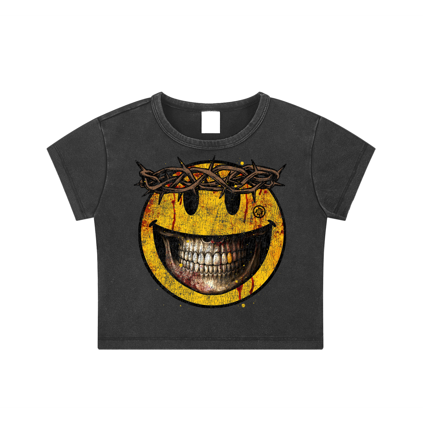Women’s Smiling Faces Crop Top